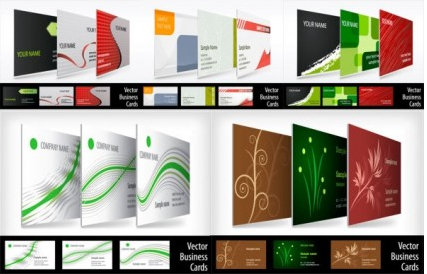 Threedimensional renderings show business card design vectors