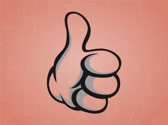 Thumbs Up Hand Illustration vector