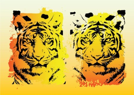 Tigers Graphics set vector