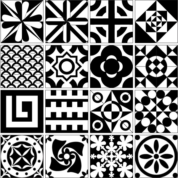 Tile Design Patterns Free vector set