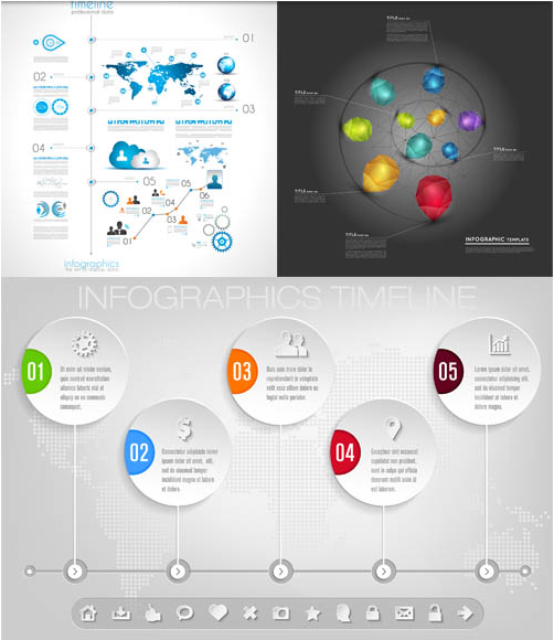 Timeline Infographics 6 vector