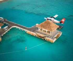 To do high wire Stock Photo