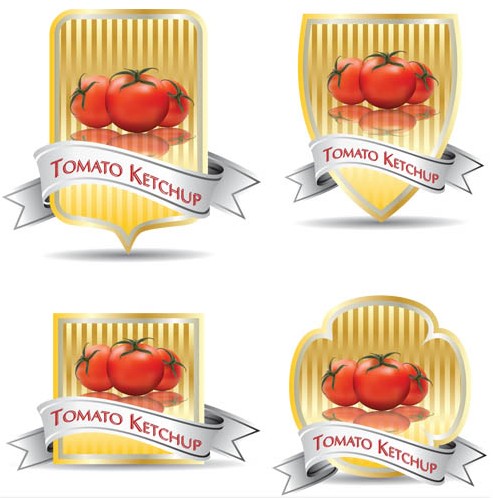 Tomato Color Labels vector