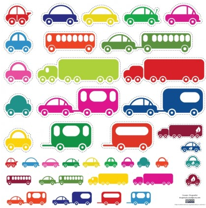 Toy Cars and Bus vectors graphic