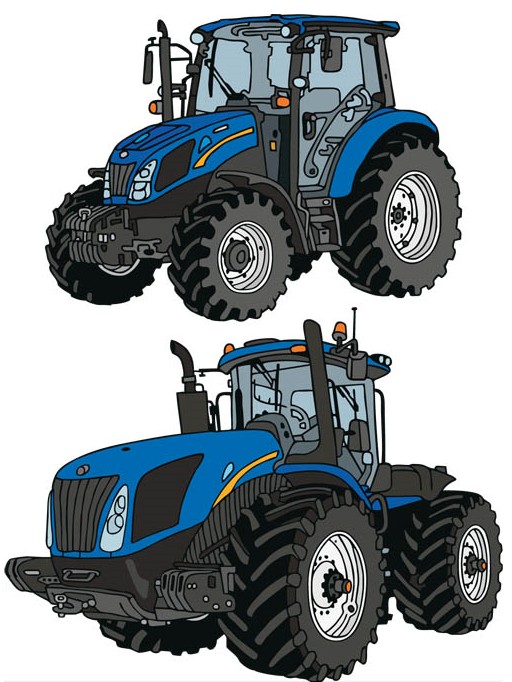 Tractors free vector