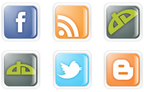 Transparent Social MediIcons vectors