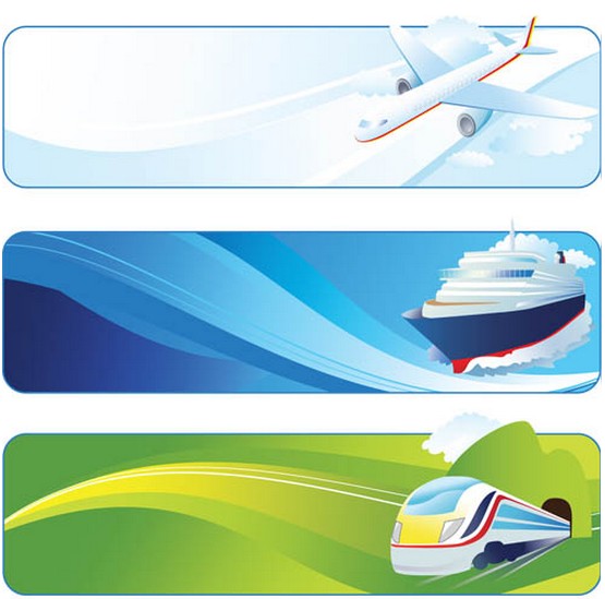 Transport Banners creative vector
