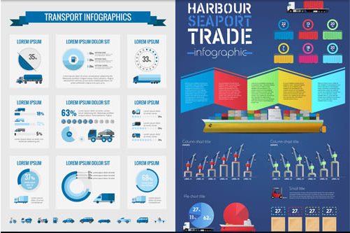Transport Infographics 4 shiny vector