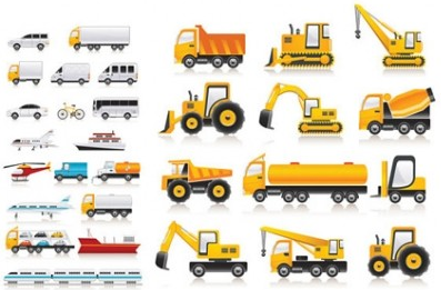 Transport Vehicle Icons Vector Illustration
