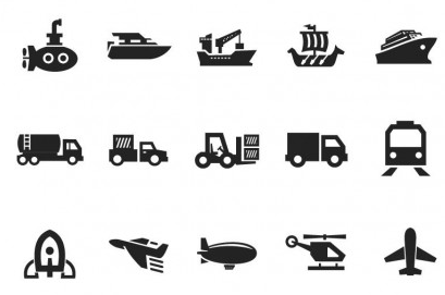 Transportation Icon Set vector