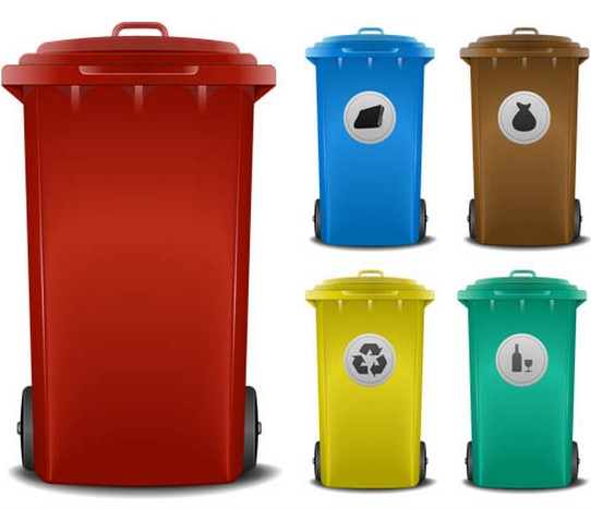 Trash Cans graphic vector