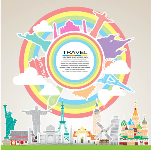 Travel Shiny Backgrounds vectors graphics