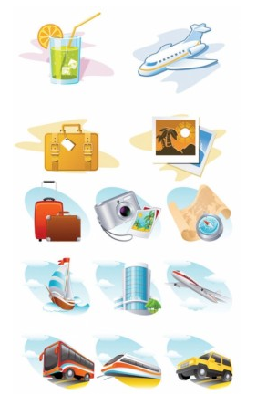Travel theme icon design vector