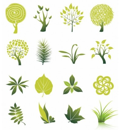 Tree and Leaf Vector Set
