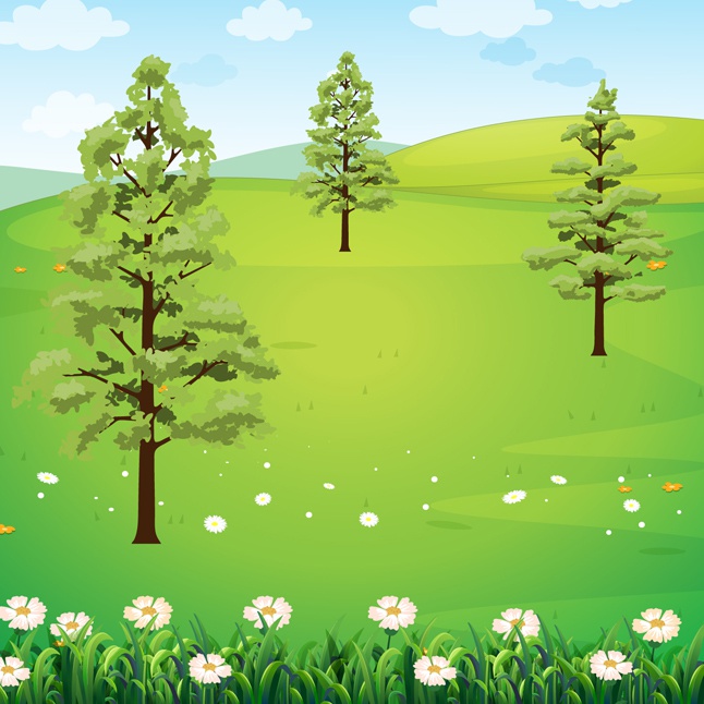 Tree with nature vector material