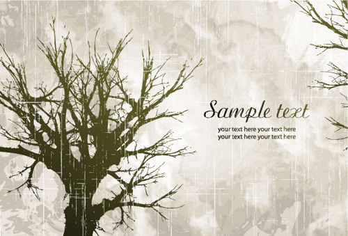 Trees background 7 set vector