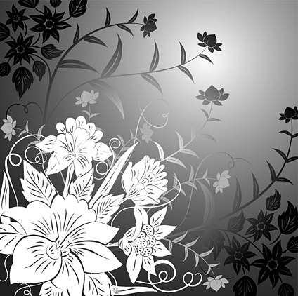 Trend line drawing flowers vector