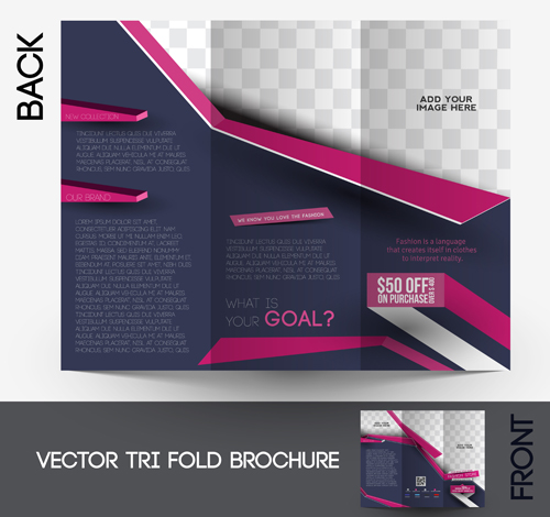 Tri Fold brochure cover 2 vector graphic