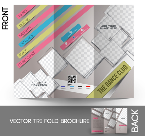 Tri Fold brochure cover 4 vector graphic