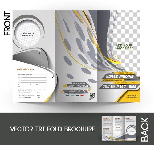Tri Fold brochure cover 5 vector