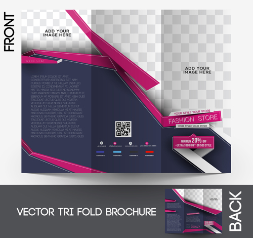 Tri Fold brochure cover 6 vector