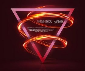 Triangle with dark red background vector 02