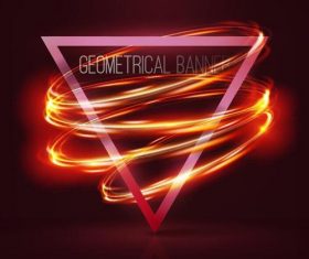 Triangle with dark red background vector 03