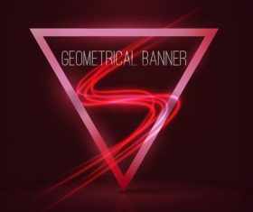 Triangle with dark red background vector 04