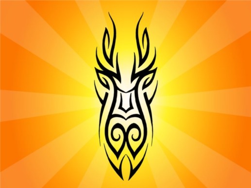 Tribal Mask Clip Art vector graphics