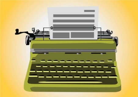 Typewriter vector