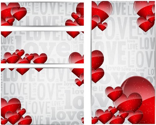 Valentine Banners Illustration vector