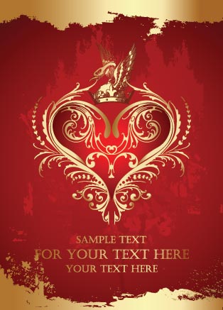 Valentine crown background 6 vector