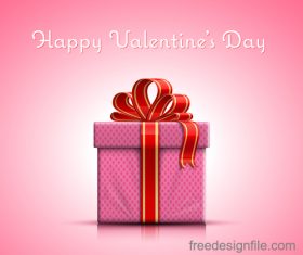Valentine day gift with pink background vector