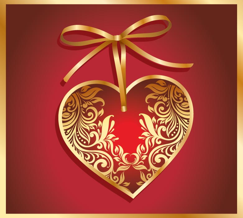 Valentine hearts cards 1 vector