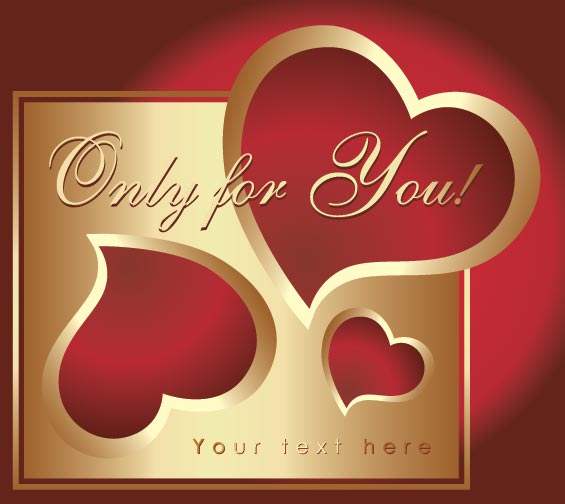Valentine hearts cards 6 vector