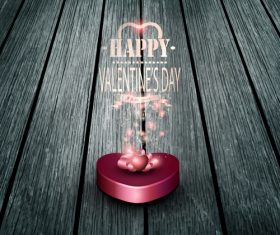 Valentines day gift boxs with wood textured background