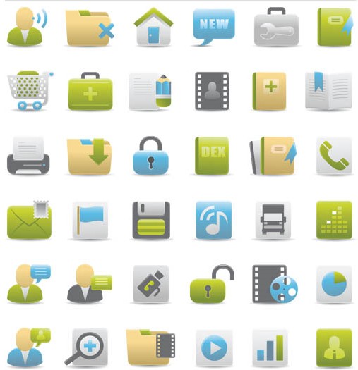 Various Icons free vector