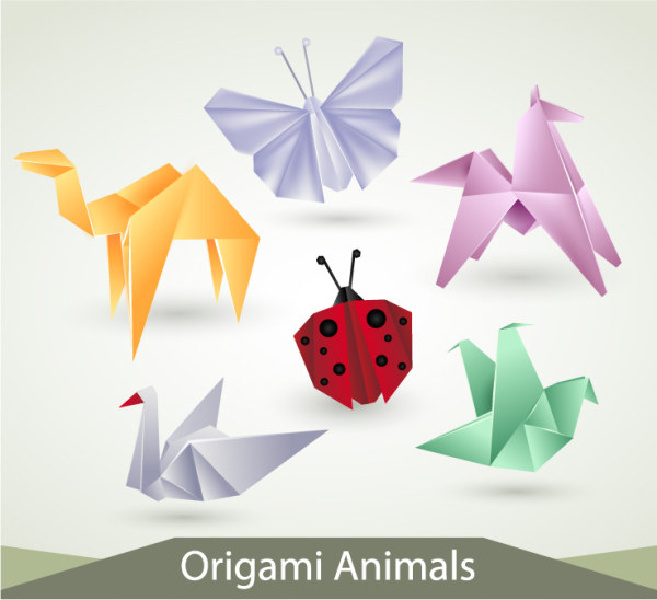 Origami Animals 1 creative vector