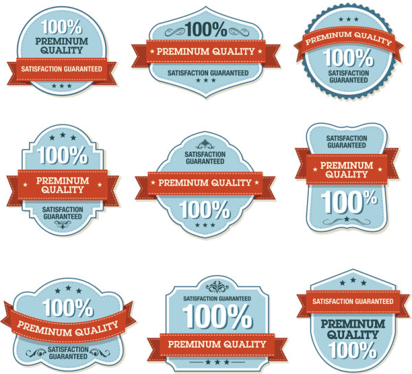 Premium Quality labels vector