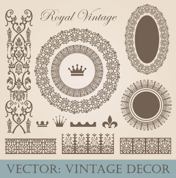 Vintage Decor element vector