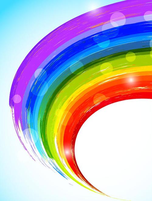 Vector background in rainbow color design 05
