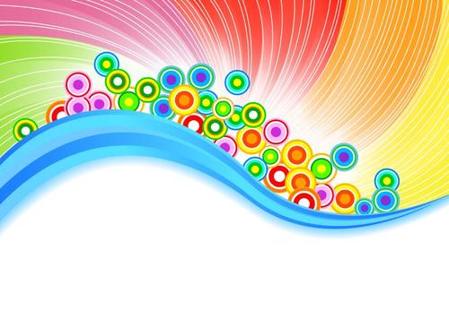 Vector background with circle abstract design 01