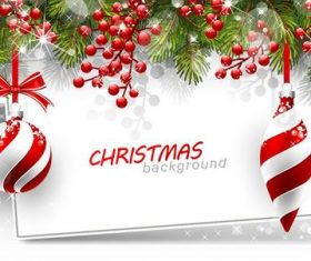 Vector christmas balls with baubles material 01