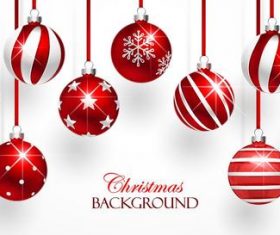 Vector christmas balls with baubles material 02