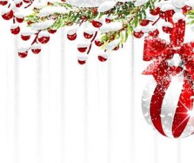 Vector christmas balls with baubles material 05