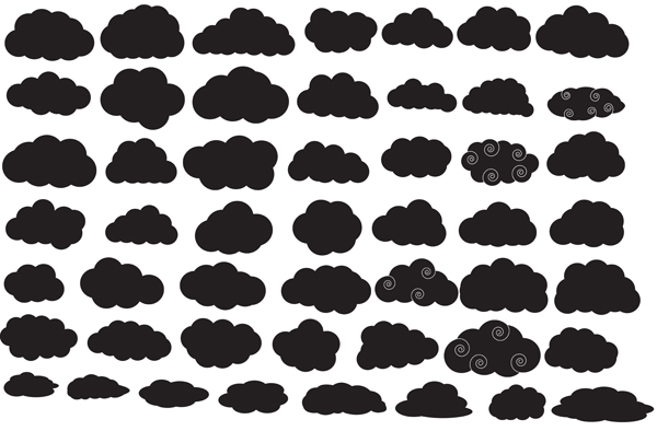 cloud silhouette creative vector