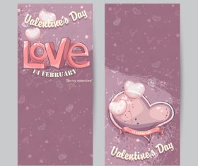 Vertical cards for Valentines day vector