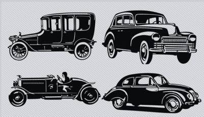 Vintage Car Silhouette Pack design vector