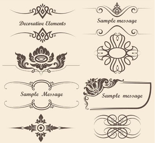 Vintage Elements free 10 vector material
