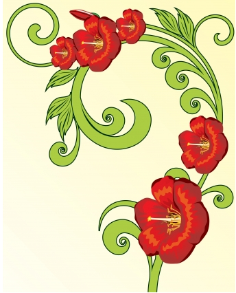 Vintage floral Illustration vector